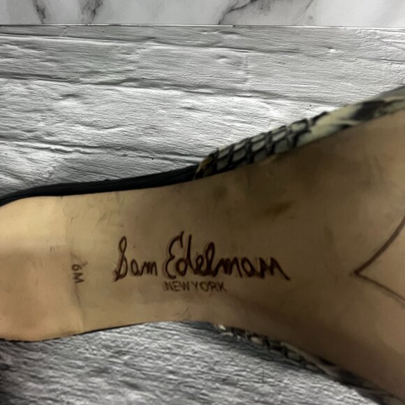 Sam Edelman Odelia Snake Print Leather Mule Pumps - Picture 10 of 12